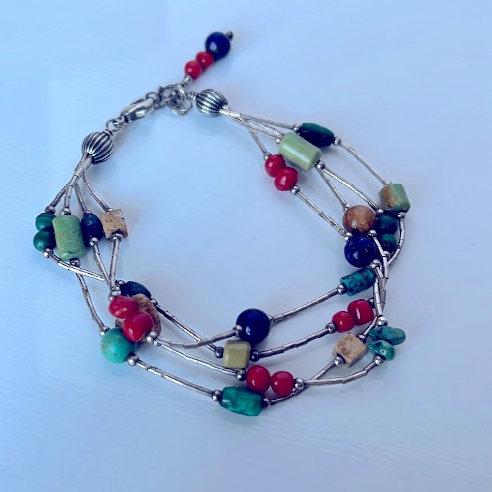 Silpada Vintage Silver Beaded Bracelet